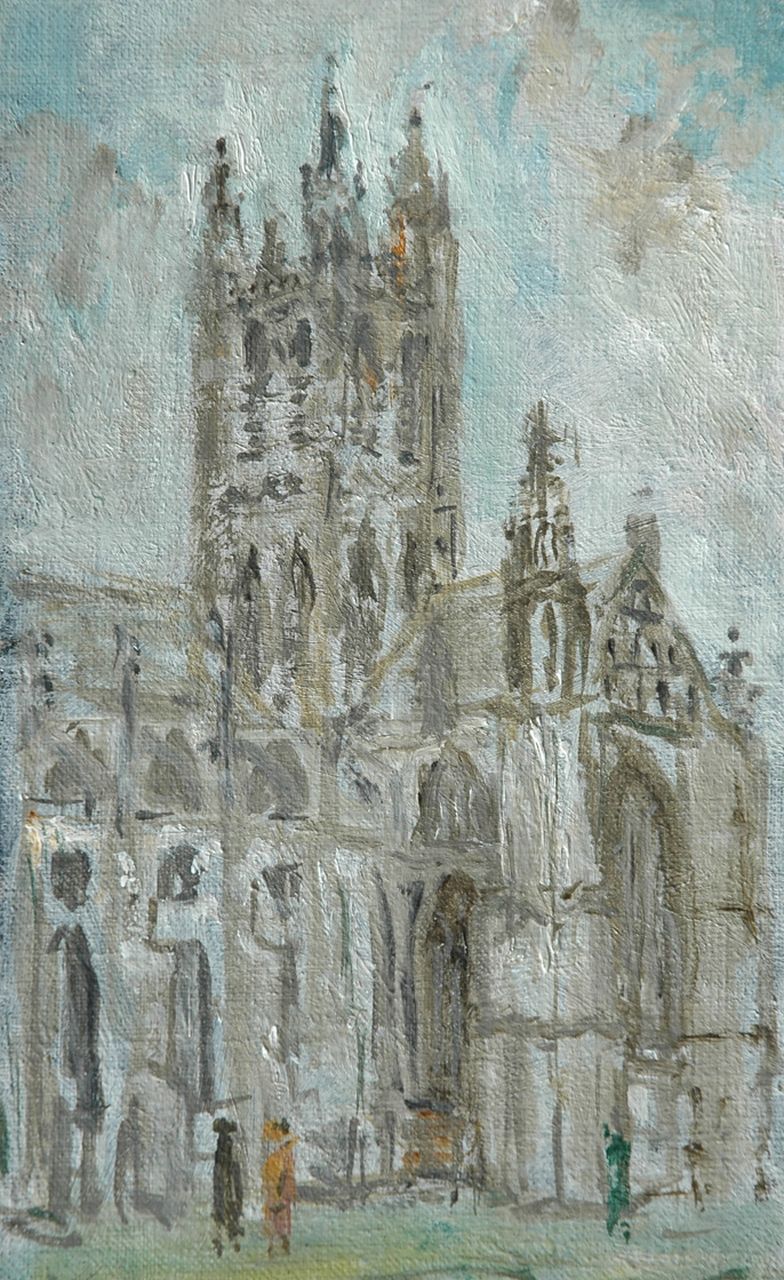 Grayson S.  | Stanley Clare Grayson | Schilderijen te koop aangeboden | Canterbury Cathedral, olieverf op schildersboard 21,5 x 12,7 cm, zonder lijst