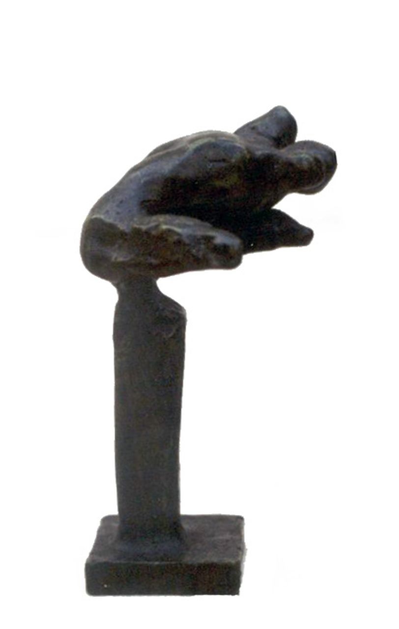 Claus E.  | Eric Claus, Hordenloper, brons 16,0 cm, gesigneerd met stempel in de voet