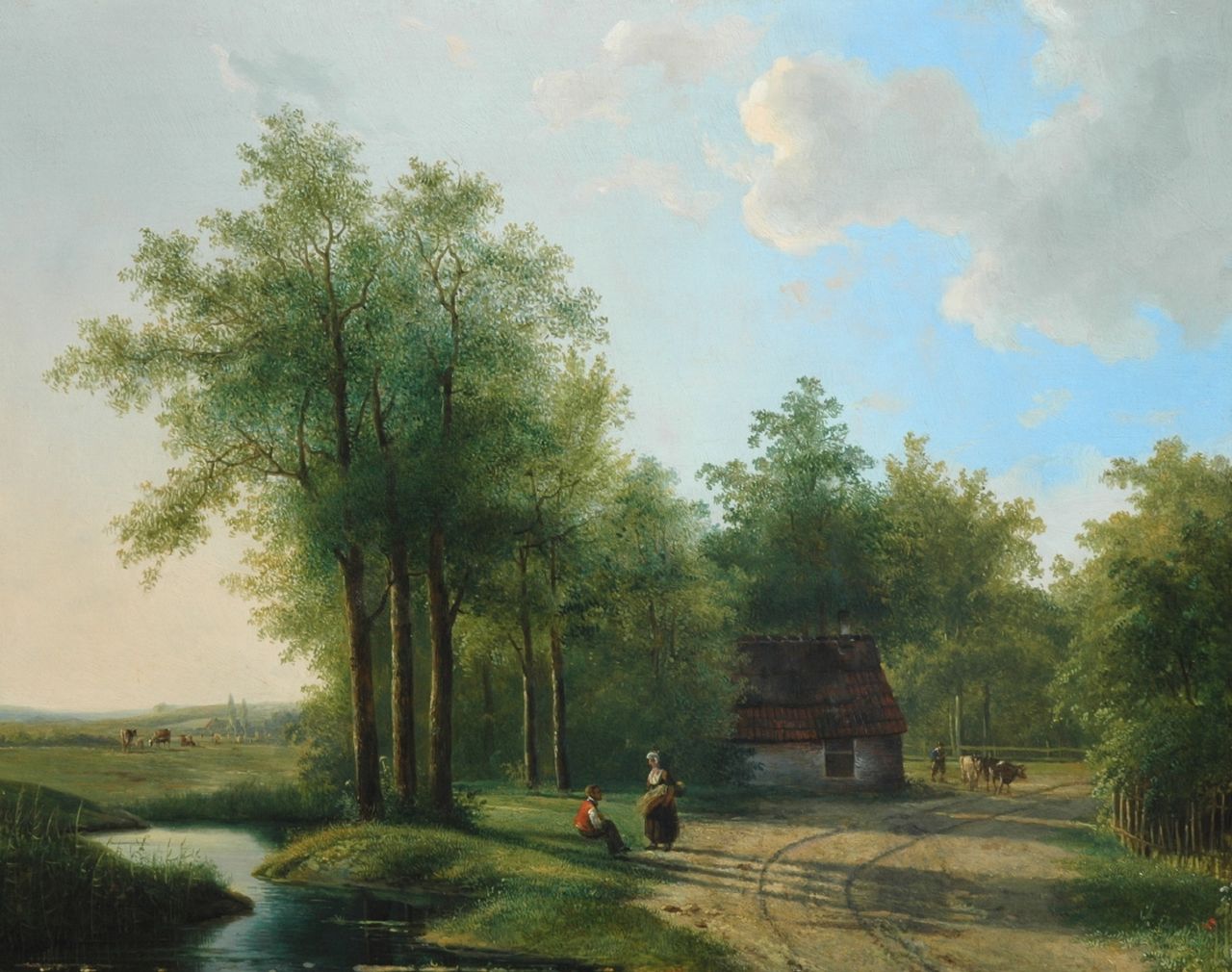 Parré M.  | Matthias Parré | Schilderijen te koop aangeboden | Langs de bosrand, olieverf op paneel 46,0 x 57,6 cm
