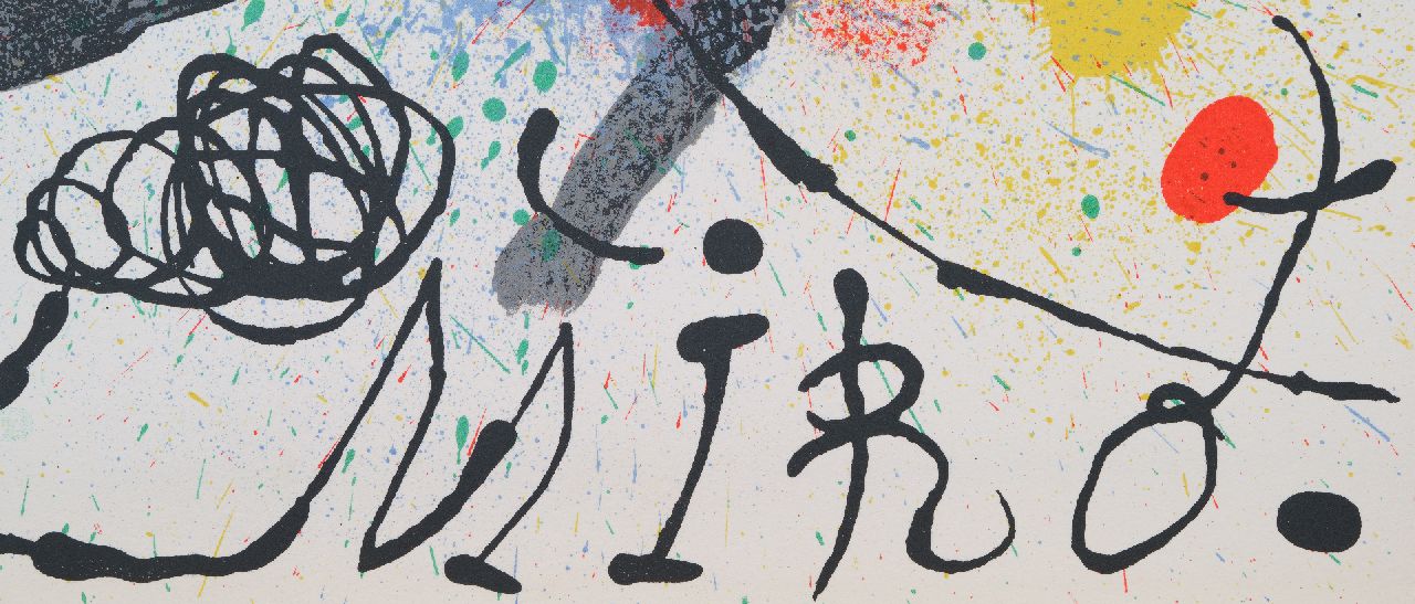 Joan Miró signaturen Compositie i.o.