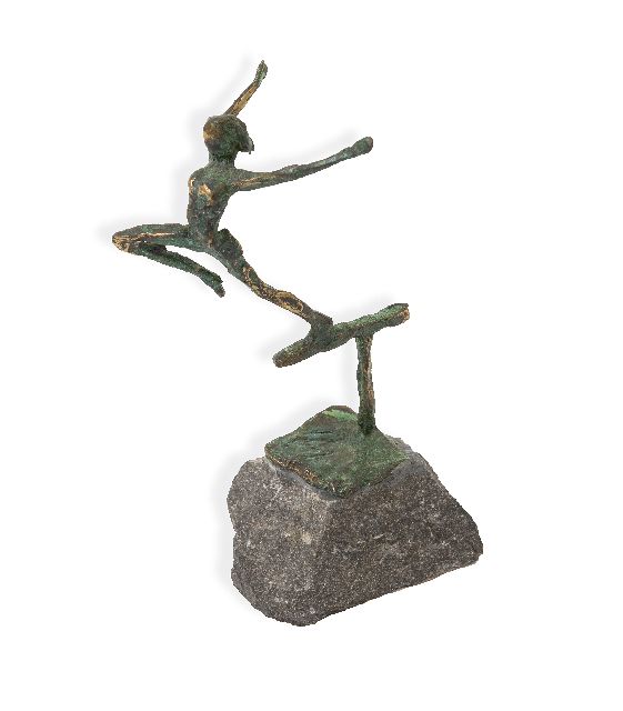 Bakker W.F.  | Evenwicht, brons 14,2 cm, gesigneerd op basis