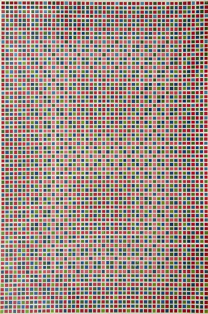 Ende J. van den | Kleurstructuur S (12) '70, lak op paneel 146,5 x 98,6 cm, gesigneerd verso en gedateerd '70
