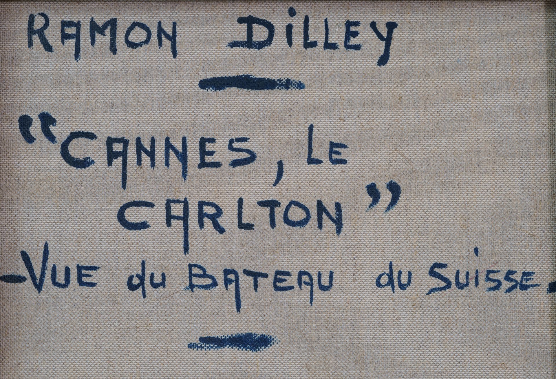 Affiche DILLEY RAMON – Galerie Du Carlton – Reproduction Paysage Marin Bateau