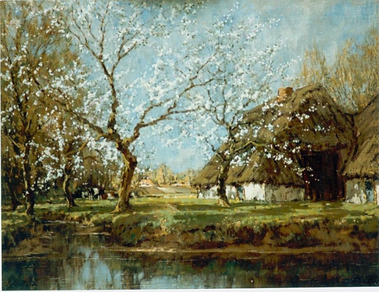 Gorter A.M.  | 'Arnold' Marc Gorter, A blossoming orchard, Öl auf Leinwand 67,3 x 84,8 cm, signed l.r.