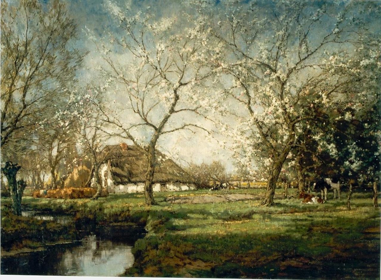 Gorter A.M.  | 'Arnold' Marc Gorter, An orchard, Öl auf Leinwand 96,8 x 131,8 cm, signed l.r.