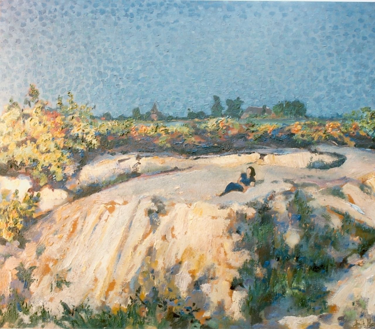 Jack Hamel | A heath landscape, Öl auf Holzfaser, 49,8 x 59,7 cm, signed l.r.