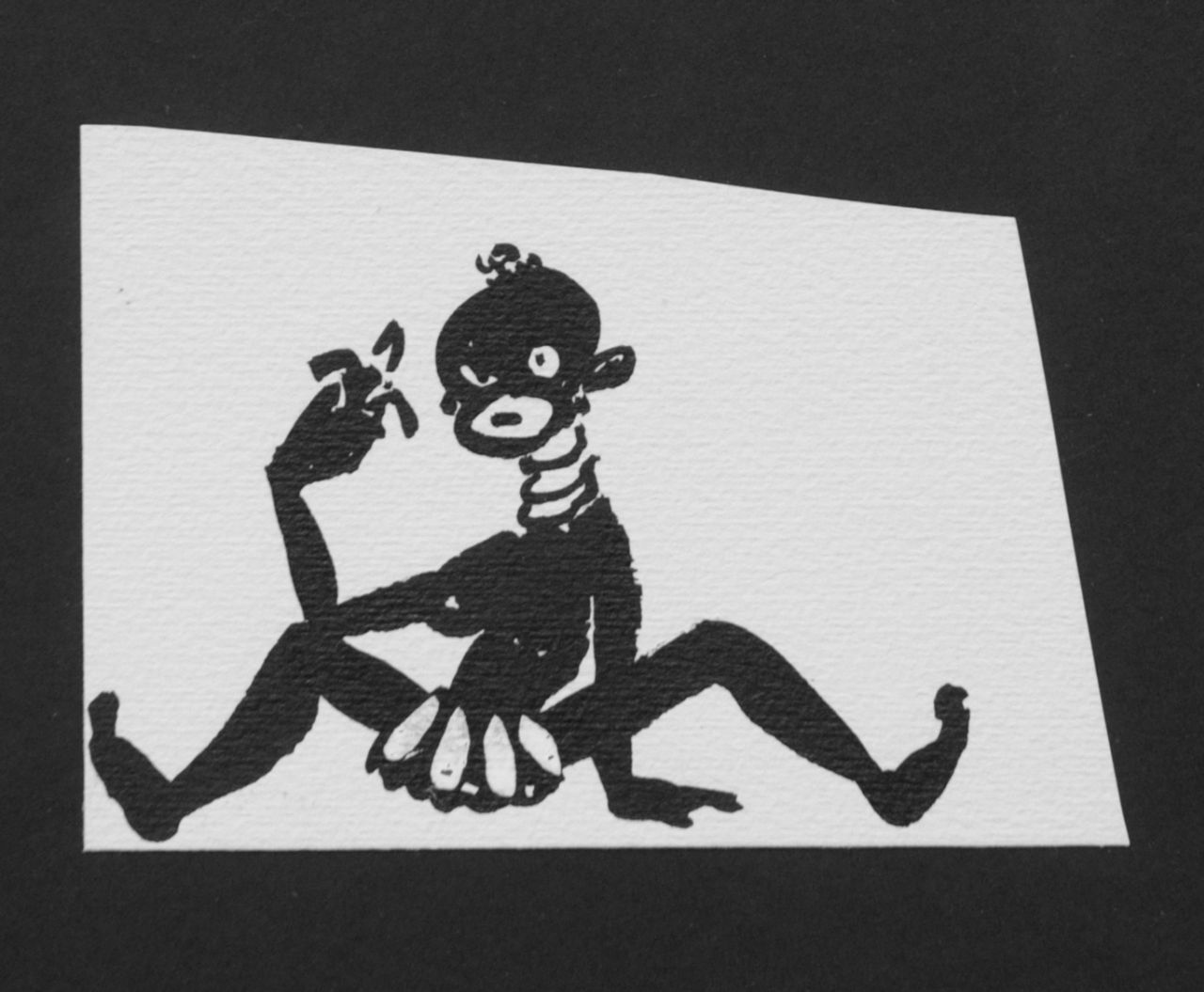 Oranje-Nassau (Prinses Beatrix) B.W.A. van | Beatrix Wilhelmina Armgard van Oranje-Nassau (Prinses Beatrix), Sitting negro, Bleistift und Ausziehtusche auf Papier 8,5 x 12,0 cm, executed August 1960