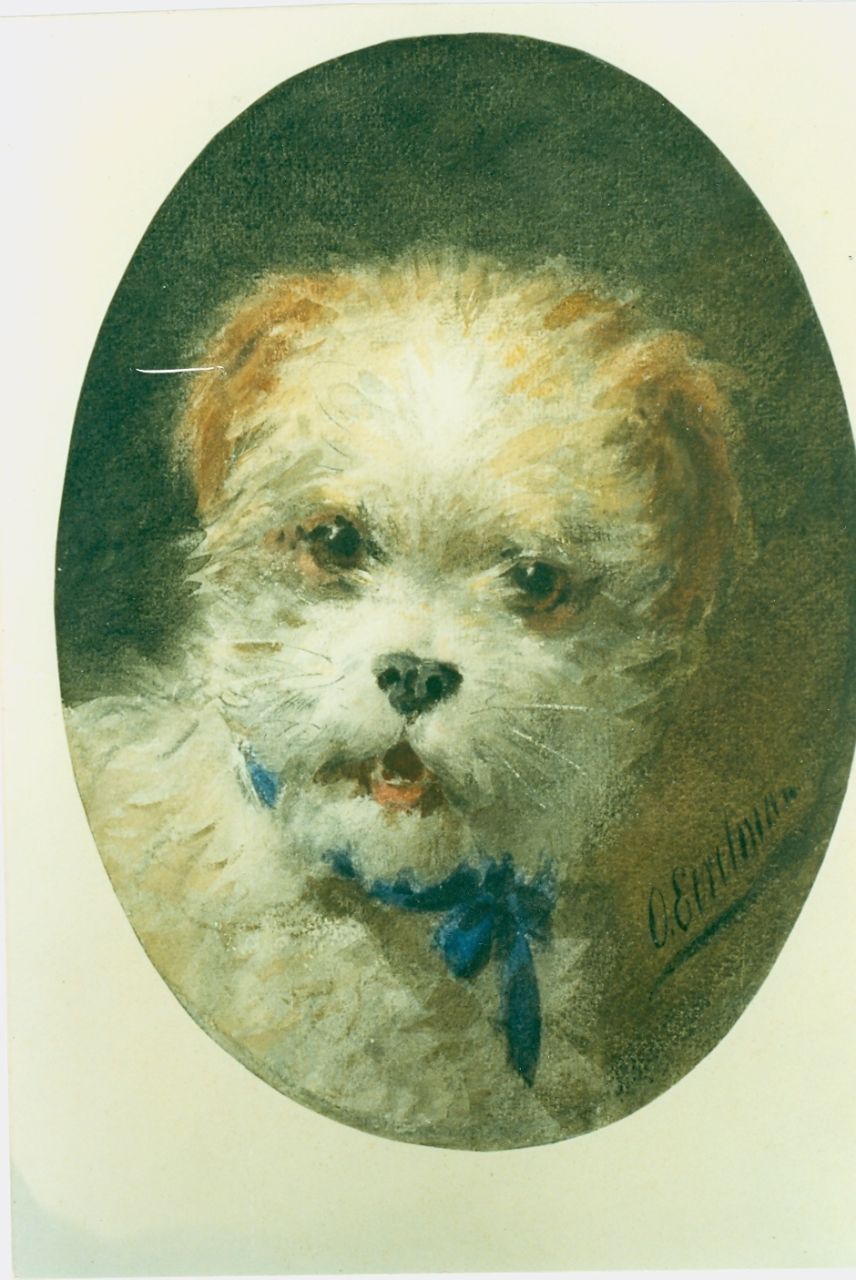 Eerelman O.  | Otto Eerelman, A terrier, Aquarell auf Papier 24,0 x 17,0 cm, signed l.l.
