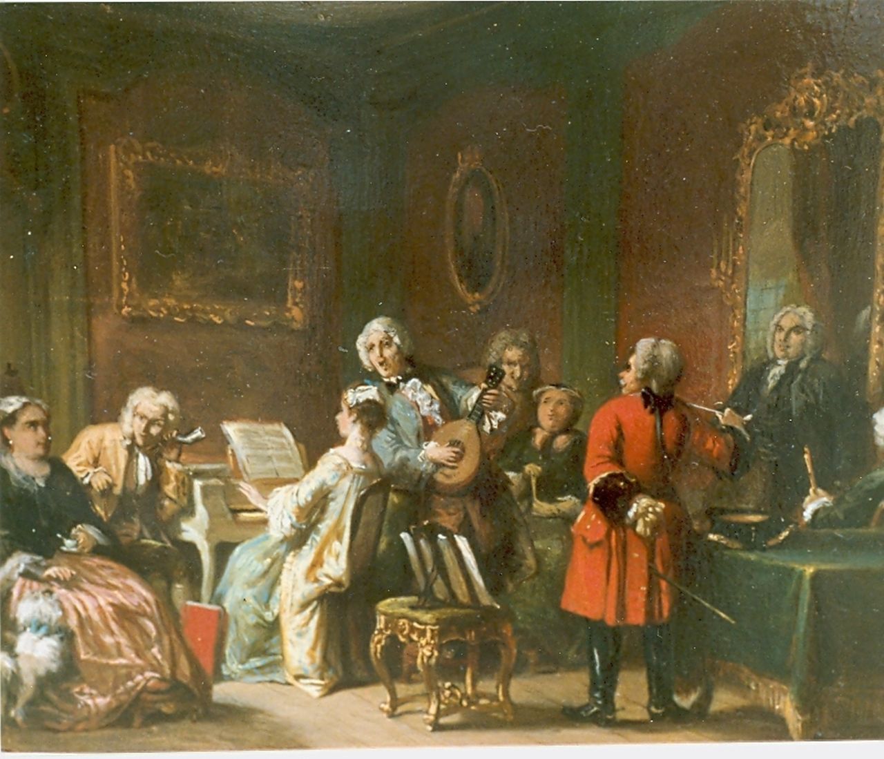 Bles D.J.  | David Joseph Bles, Concert-piece, Öl auf Holz 17,0 x 20,0 cm, signed u.r. und dated '56