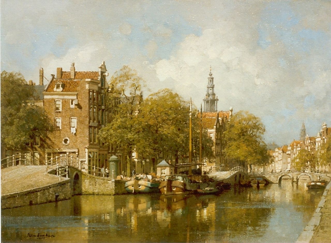 Klinkenberg J.C.K.  | Johannes Christiaan Karel Klinkenberg, A townscape, Amsterdam, Öl auf Leinwand 39,2 x 53,0 cm, signed l.l.
