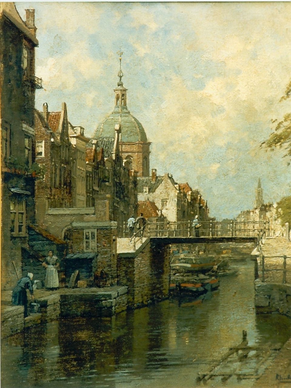 Klinkenberg J.C.K.  | Johannes Christiaan Karel Klinkenberg, View of the Oudegracht, Utrecht, Öl auf Holz 22,0 x 27,0 cm, signed l.r.