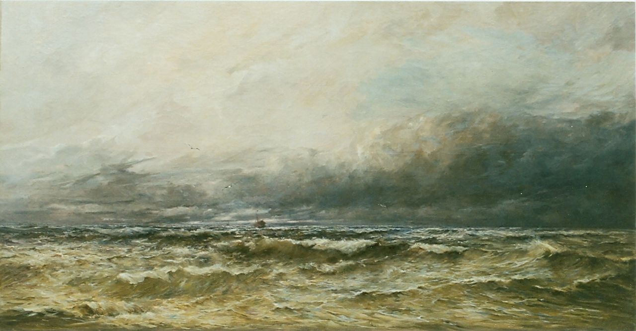 Mesdag H.W.  | Hendrik Willem Mesdag, Sea view, North Sea, Öl auf Leinwand 90,0 x 170,0 cm, signed l.r.