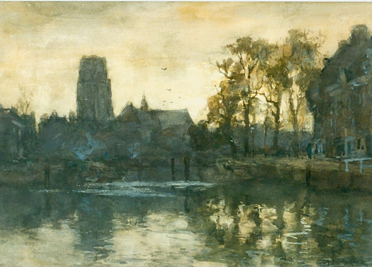 Mastenbroek J.H. van | Johan Hendrik van Mastenbroek, View of the Laurenskerk, Rotterdam, Aquarell auf Papier 36,0 x 51,0 cm, signed l.r. und dated 1906
