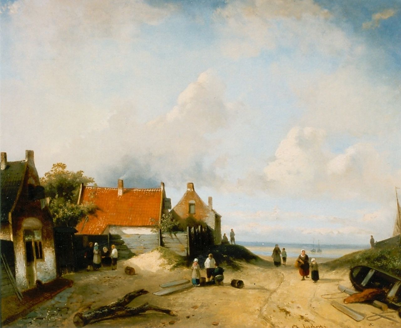 Leickert C.H.J.  | 'Charles' Henri Joseph Leickert, A dune landscape, Öl auf Leinwand 54,0 x 69,2 cm