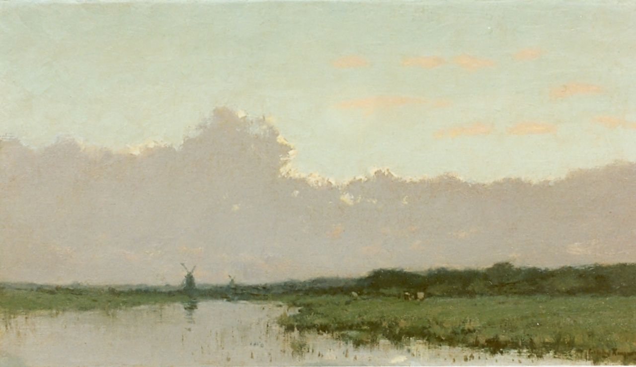 Kuijpers C.  | Cornelis Kuijpers, River landscape, Öl auf Leinwand 21,0 x 39,0 cm