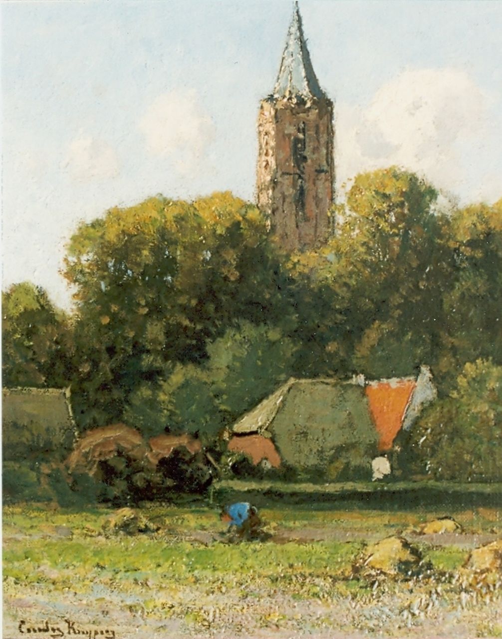 Kuijpers C.  | Cornelis Kuijpers, A view of Soest, Öl auf Tafel 31,0 x 26,5 cm, signed l.l.