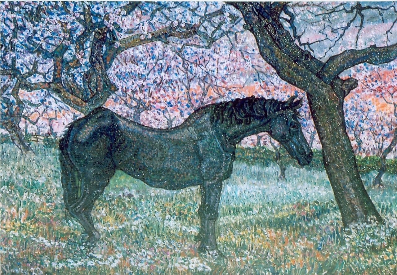 Nieweg J.  | Jakob Nieweg, Horse, Öl auf Leinwand 61,0 x 90,5 cm, signed l.l.