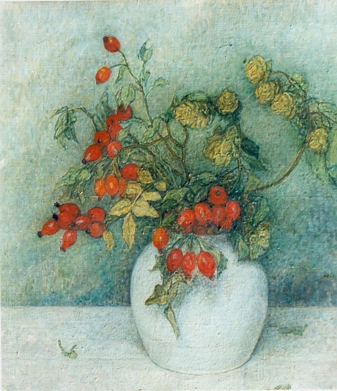 Nieweg J.  | Jakob Nieweg, A flower still life, Öl auf Leinwand 55,1 x 45,5 cm, signed l.r. und dated '31