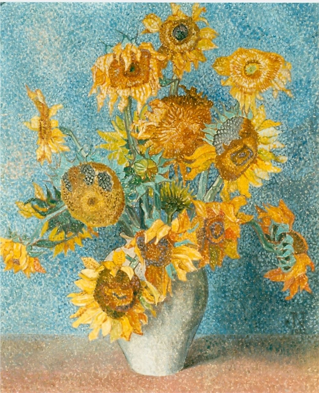 Nieweg J.  | Jakob Nieweg, Sunflowers, Öl auf Leinwand