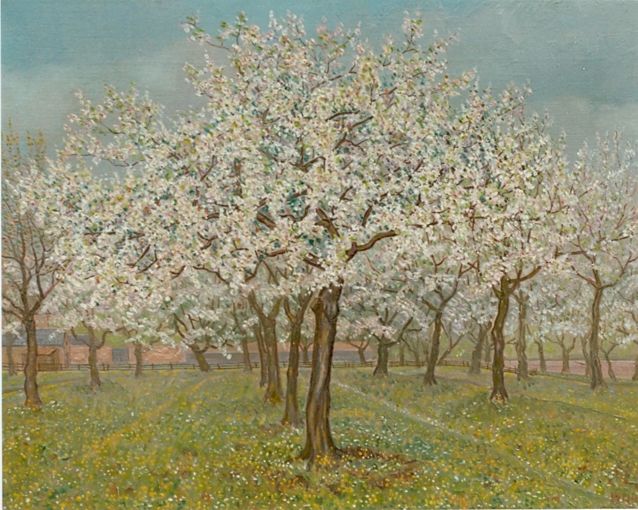 Nieweg J.  | Jakob Nieweg, Blossom trees, Öl auf Leinwand