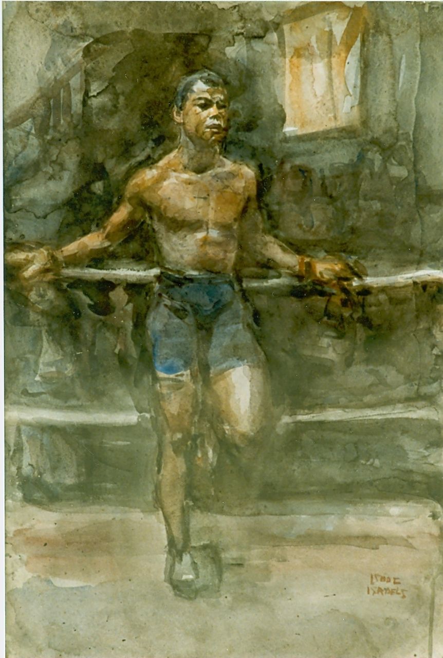 Israels I.L.  | 'Isaac' Lazarus Israels, Boxer, Aquarell auf Papier