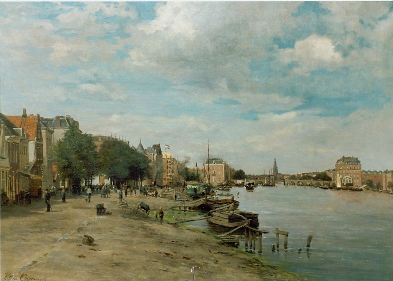 Oppenoorth W.J.  | 'Willem' Johannes Oppenoorth, A view of Amsterdam, Öl auf Leinwand 70,8 x 101,0 cm, signed l.l.