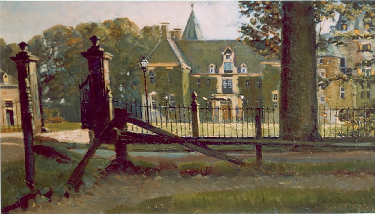 Oerder F.D.  | 'Frans' David Oerder, Castle 'Het Nijenhuis', Öl auf Leinwand 69,0 x 39,0 cm, signed l.r.