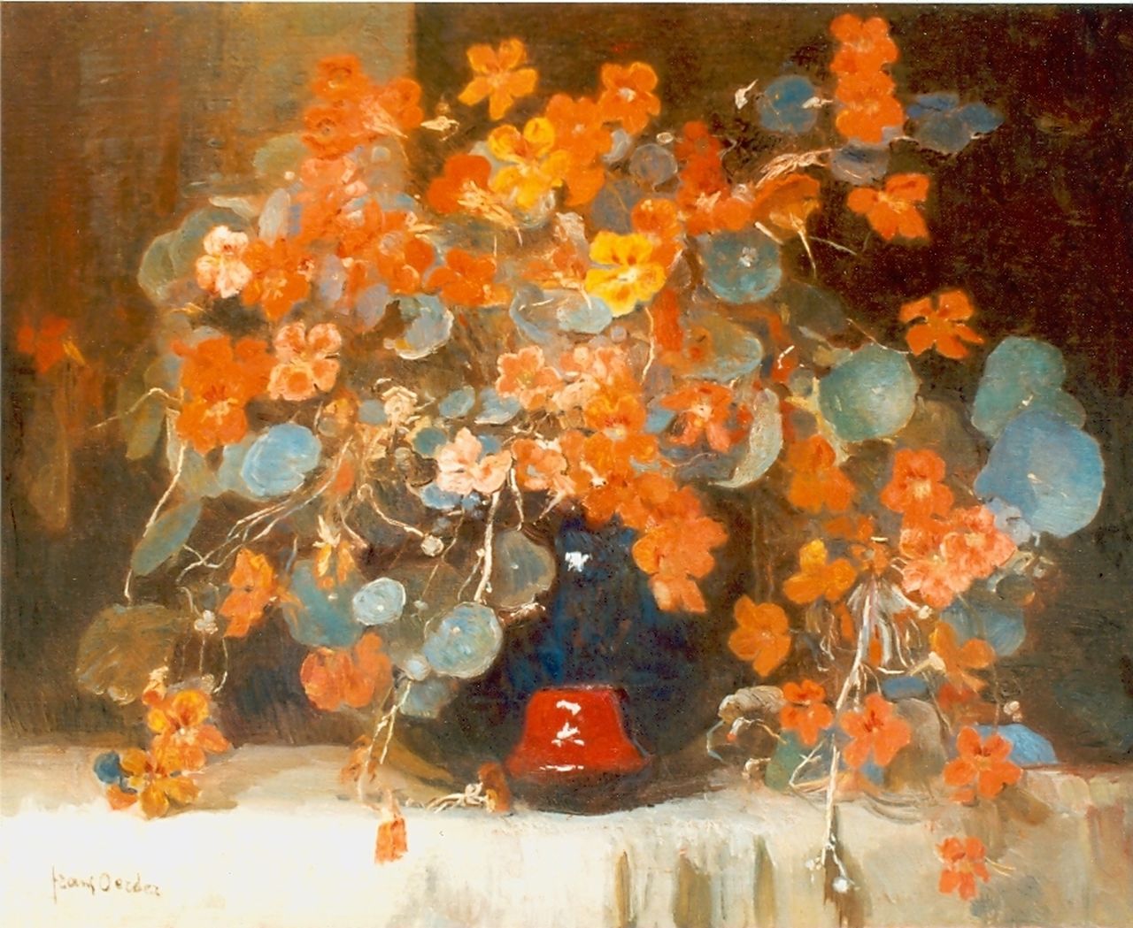 Oerder F.D.  | 'Frans' David Oerder, A flower still life, Öl auf Leinwand 71,0 x 91,0 cm, signed l.l.