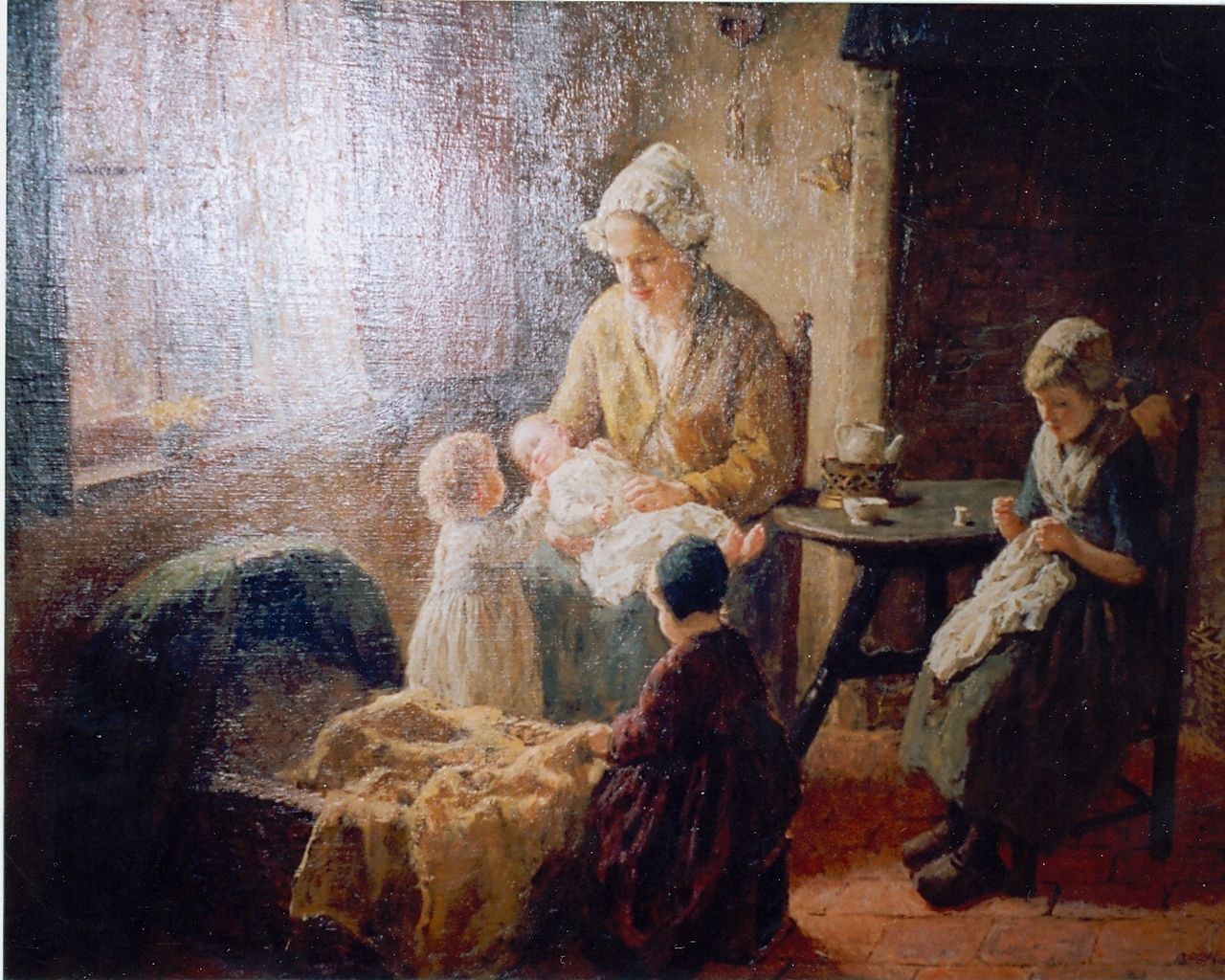 Pothast B.J.C.  | 'Bernard' Jean Corneille Pothast, A happy family, Öl auf Leinwand 80,0 x 100,0 cm, signed l.r.