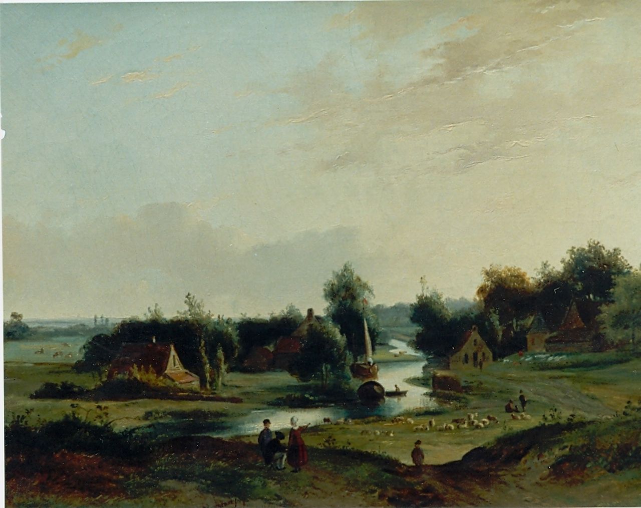 Ravenswaay J. van | Jan van Ravenswaay, Panoramic landscape, Öl auf Leinwand 34,2 x 44,3 cm, signed l.m.