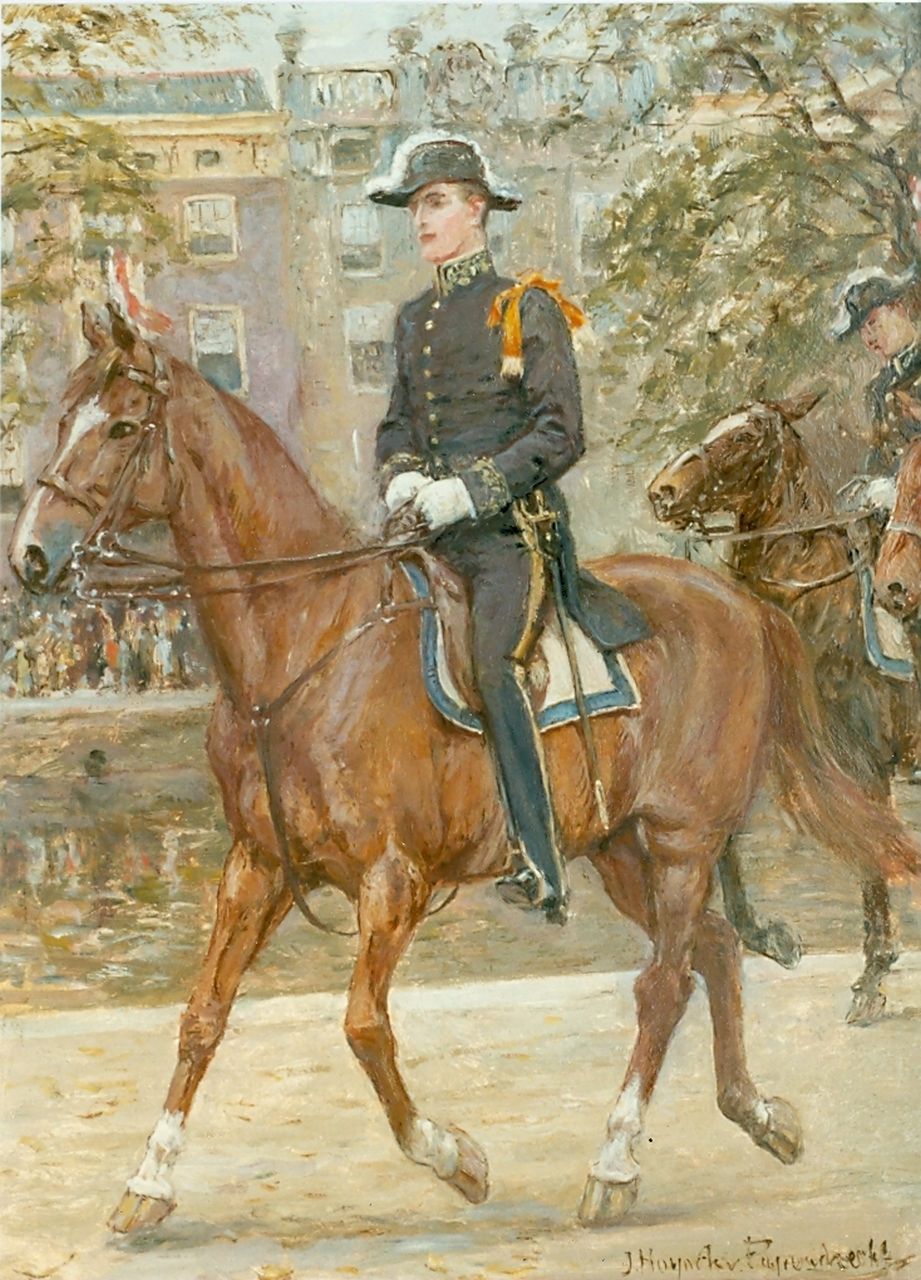 Hoynck van Papendrecht J.  | Jan Hoynck van Papendrecht, Cavalryman, Öl auf Leinwand 44,0 x 33,0 cm, signed l.r.
