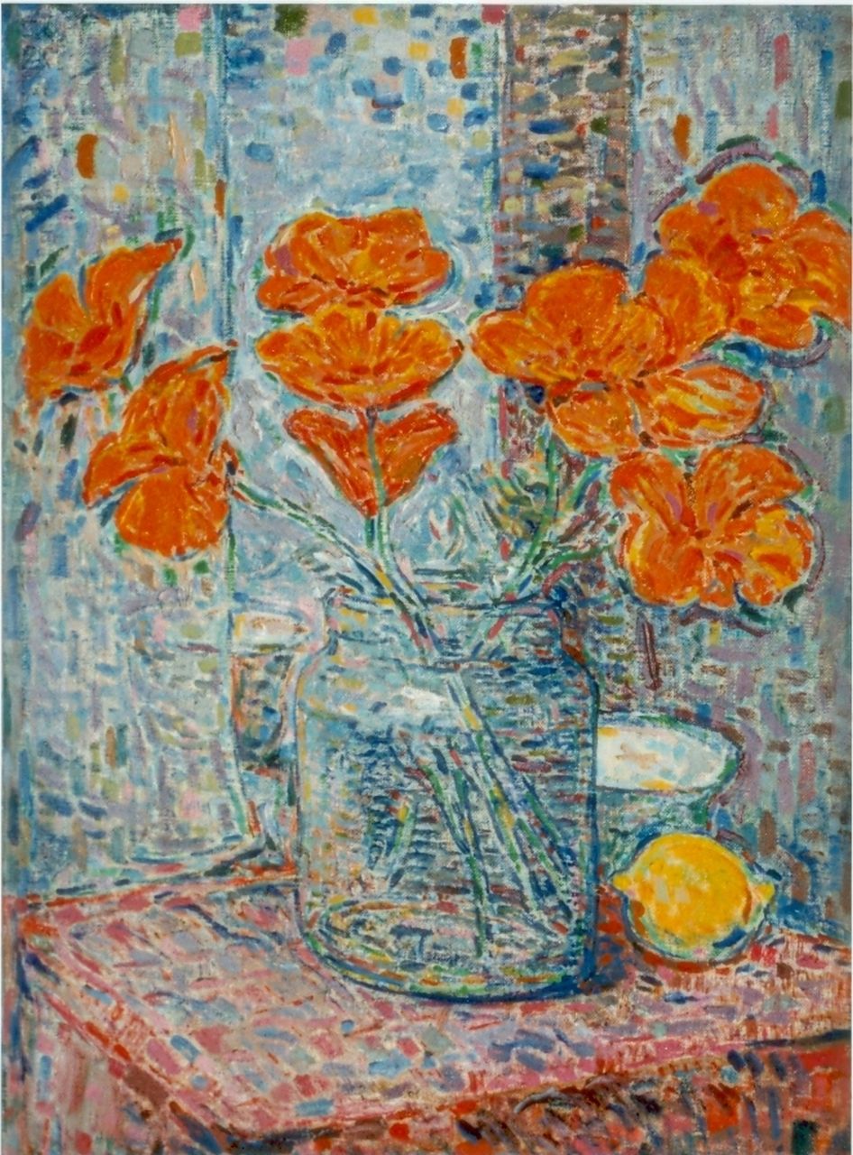 Rijn N.P.Q. van | Nicolaas Petrus Quirinus 'Nico' van Rijn, Flowers in a vase, Öl auf Leinwand 39,0 x 29,0 cm