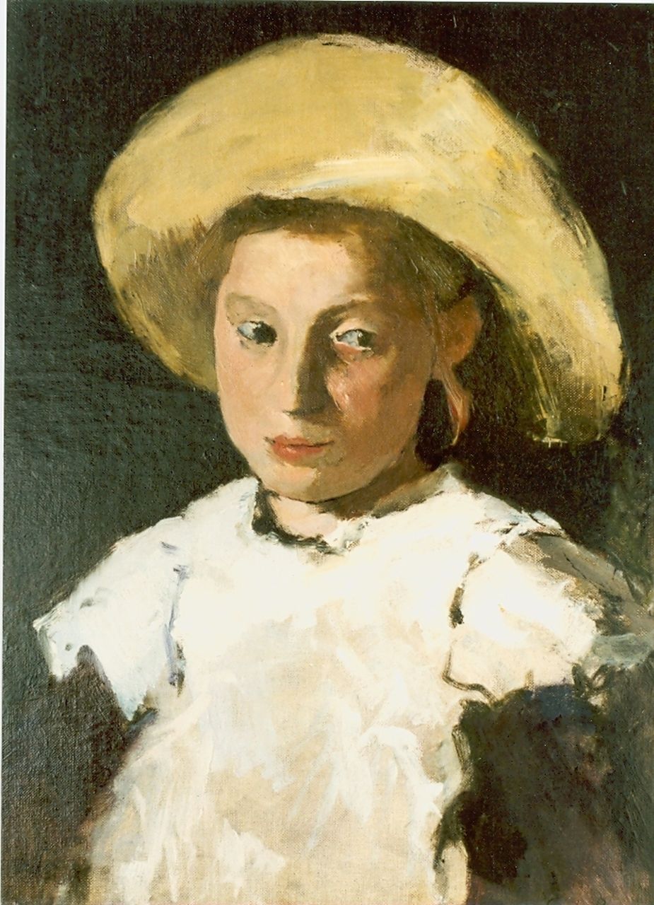 Ritsema J.J.  | Jacoba Johanna 'Coba' Ritsema, A portrait of a girl, Öl auf Leinwand 65,3 x 51,2 cm, signed l.r.