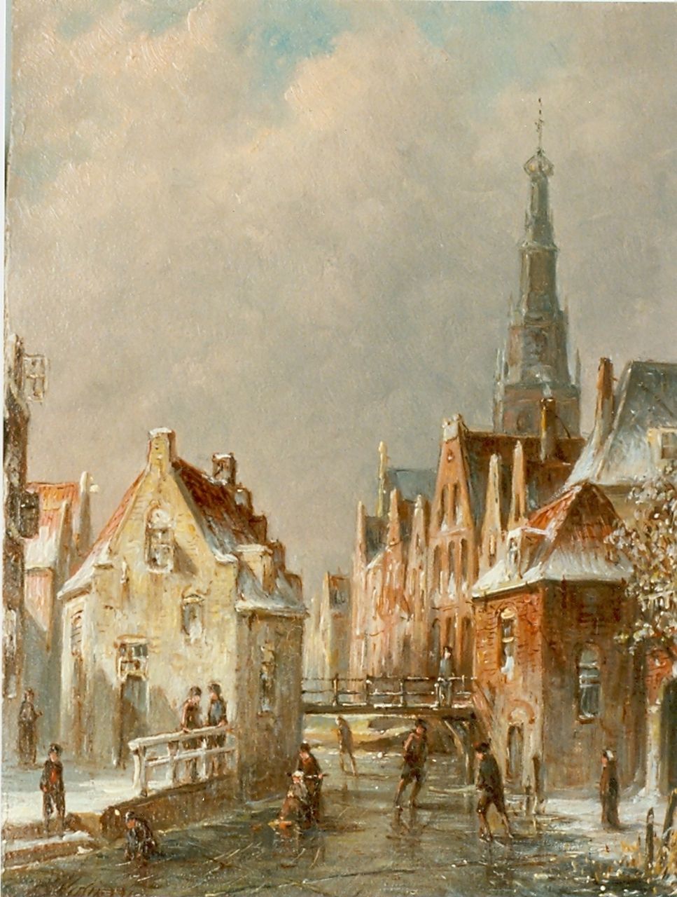 Vertin P.G.  | Petrus Gerardus Vertin, Holland in winter, Öl auf Holz 23,0 x 18,0 cm, signed l.l. und dated '91