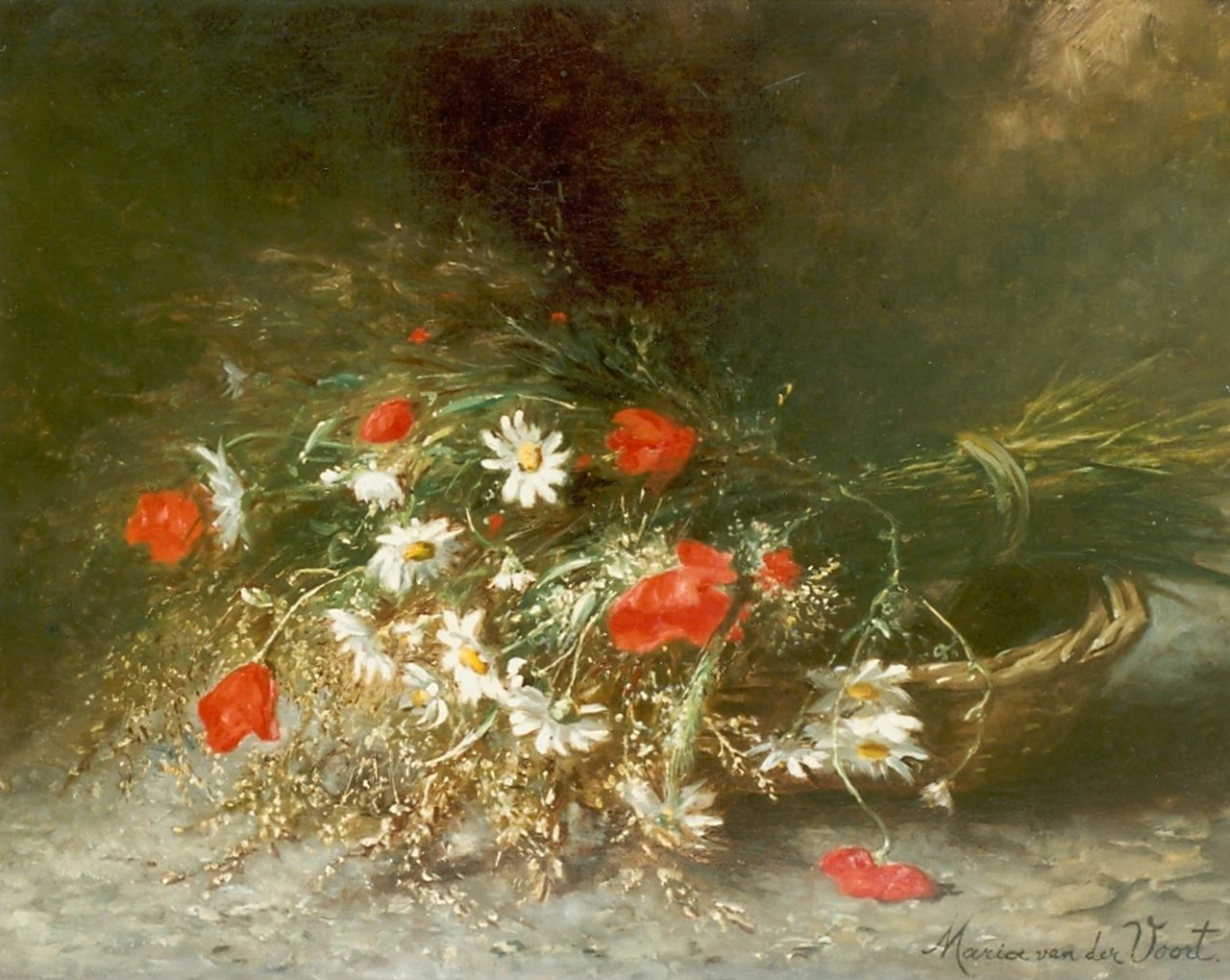 Voorst tot Voorst M.V.E.J.A. van | Marie Victoire Elisabeth Josepha Augusta van Voorst tot Voorst, A bouquet, Öl auf Leinwand 49,5 x 60,0 cm, signed l.r.