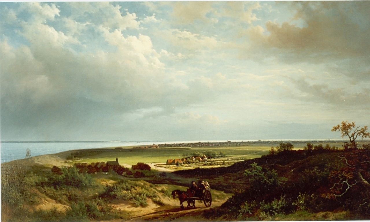 Roth G.A.  | George Andries Roth, View of 'het Friese haf', Öl auf Leinwand 77,0 x 123,0 cm, signed l.l.
