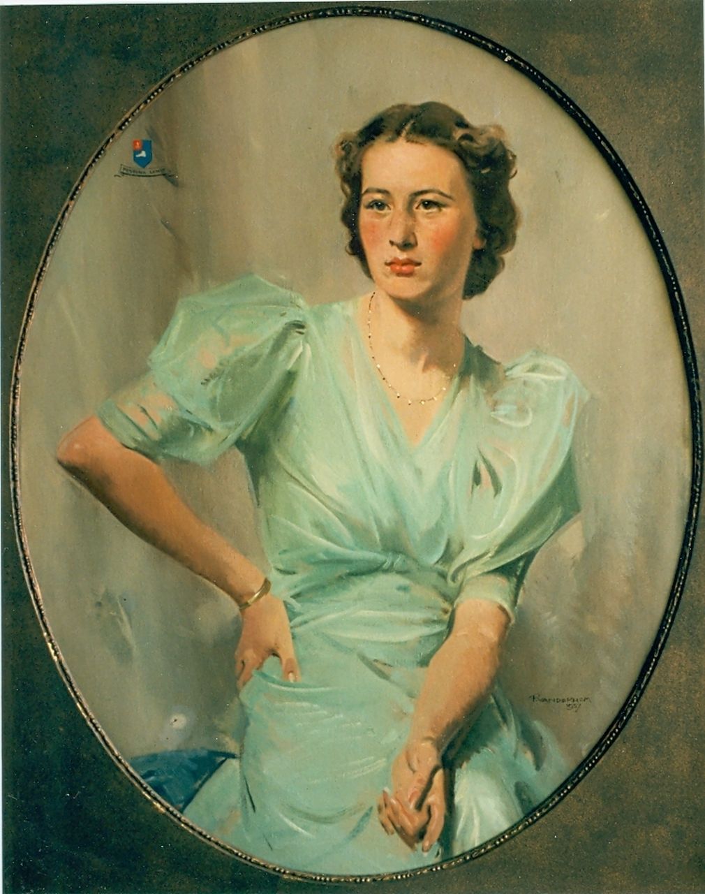 Hem P. van der | Pieter 'Piet' van der Hem, Portrait of a seated lady, Öl auf Leinwand 100,0 x 77,0 cm, signed l.r.