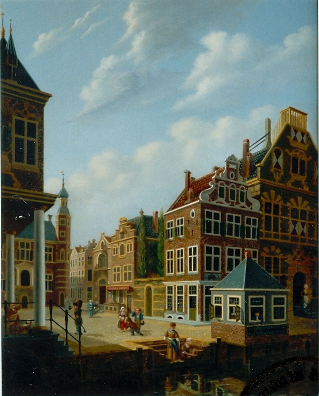 Verheijen J.H.  | Jan Hendrik Verheijen, Townscape, Rotterdam, Öl auf Holz 33,5 x 26,7 cm