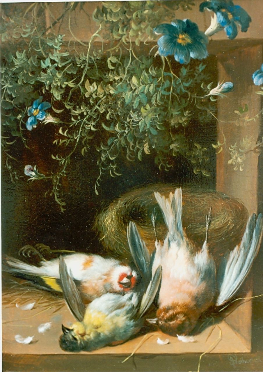 Verhoesen A.  | Albertus Verhoesen, Still life, Öl auf Holz 27,0 x 20,2 cm, signed l.r.