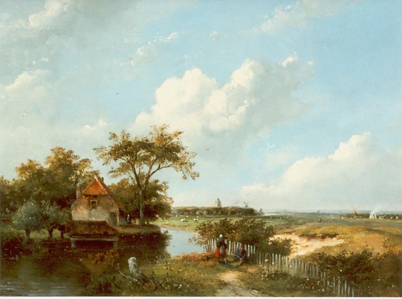 Hans J.G.  | Josephus Gerardus Hans, Farmers at rest, Öl auf Holz 31,0 x 40,0 cm, signed l.l.