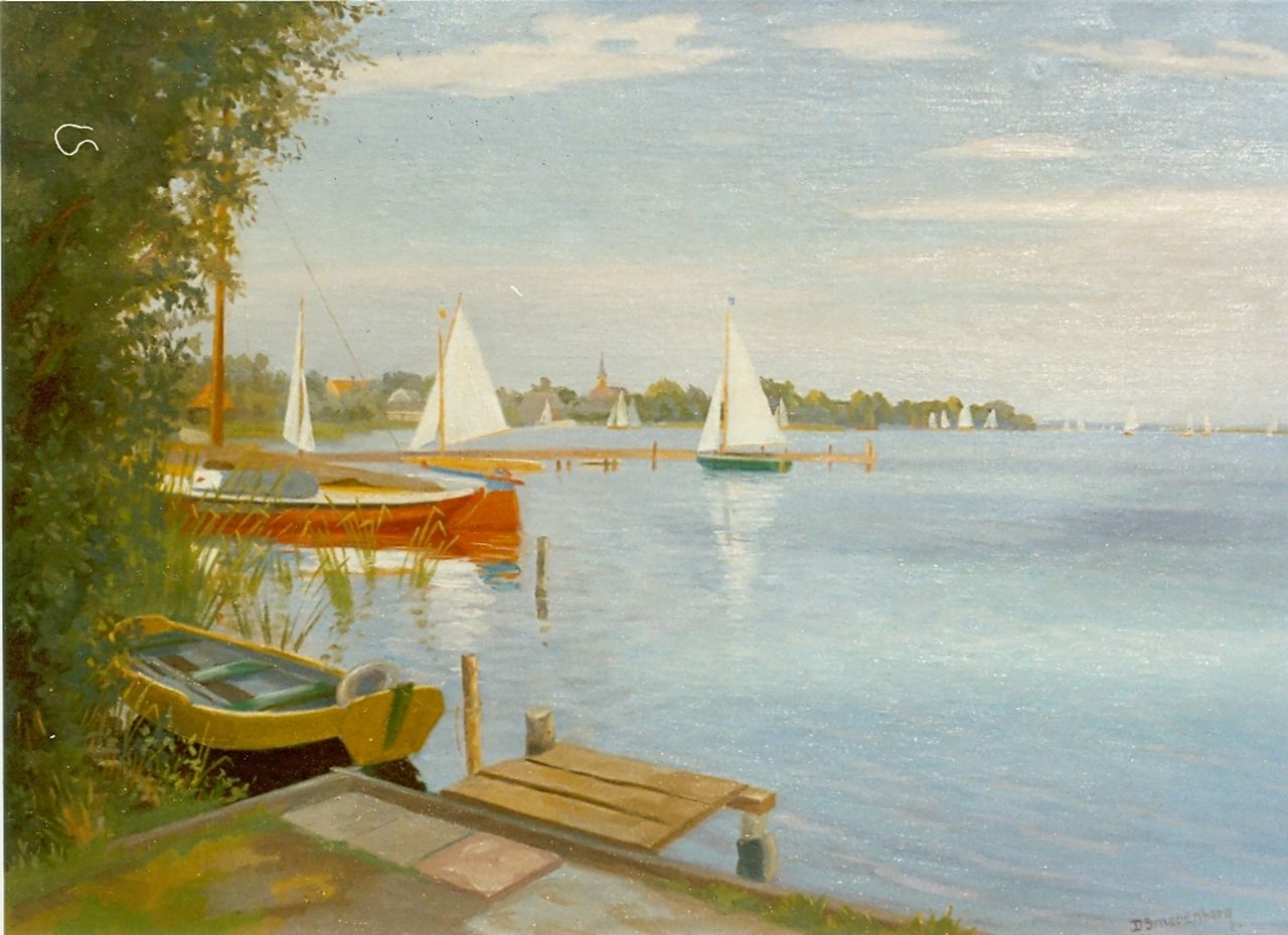 Smorenberg D.  | Dirk Smorenberg, Lake view, Öl auf Leinwand 50,0 x 70,3 cm, signed l.r.