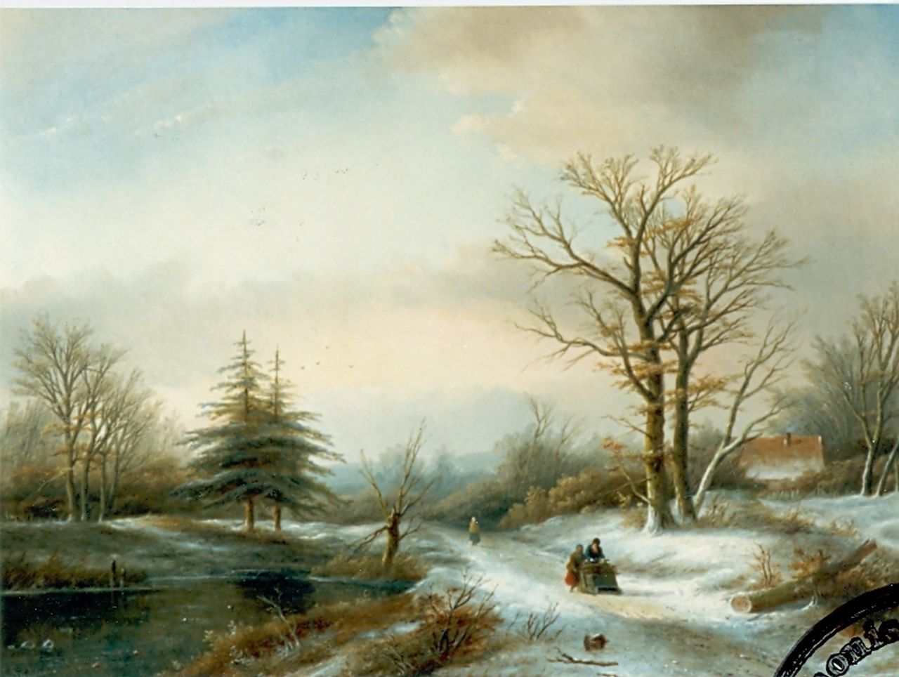 Spohler J.J.  | Jan Jacob Spohler, Evening twilight, Öl auf Leinwand 52,5 x 73,0 cm, signed l.l.