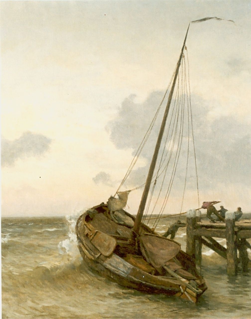 Tholen W.B.  | Willem Bastiaan Tholen, Fishing boats, Zuiderzee, Öl auf Leinwand 71,0 x 60,0 cm, signed l.l.