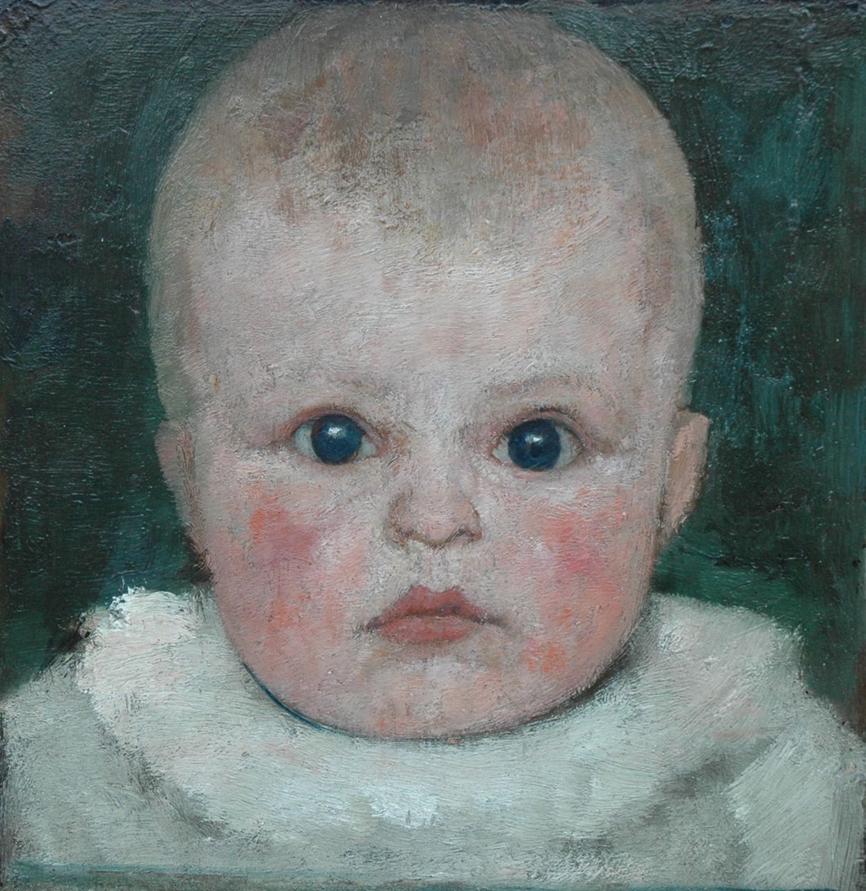 Veth J.P.  | Jan Pieter Veth, Portrait of a child, Öl auf Holz 24,3 x 24,8 cm