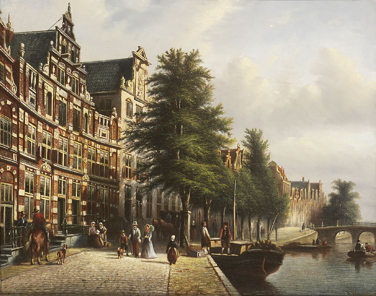 Spohler J.F.  | Johannes Franciscus Spohler, The  Bartolottihuis in Amsterdam (Herengracht 170-172), Öl auf Leinwand 35,5 x 44,5 cm, signed l.r. und painted 1879