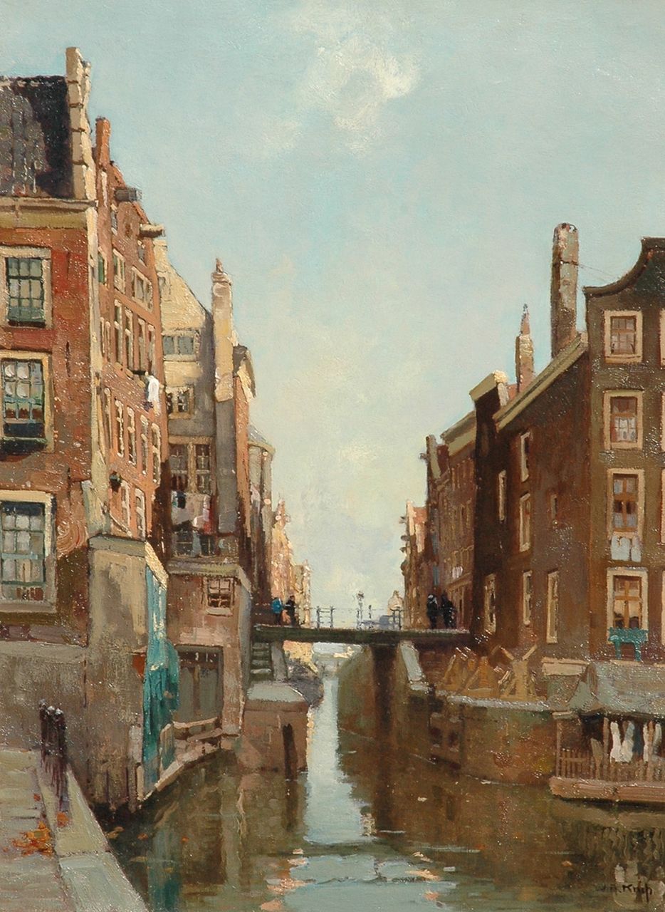 Knip W.A.  | 'Willem' Alexander Knip, The 'Kolkje' in Amsterdam, Öl auf Leinwand 60,0 x 44,5 cm, signed l.r.