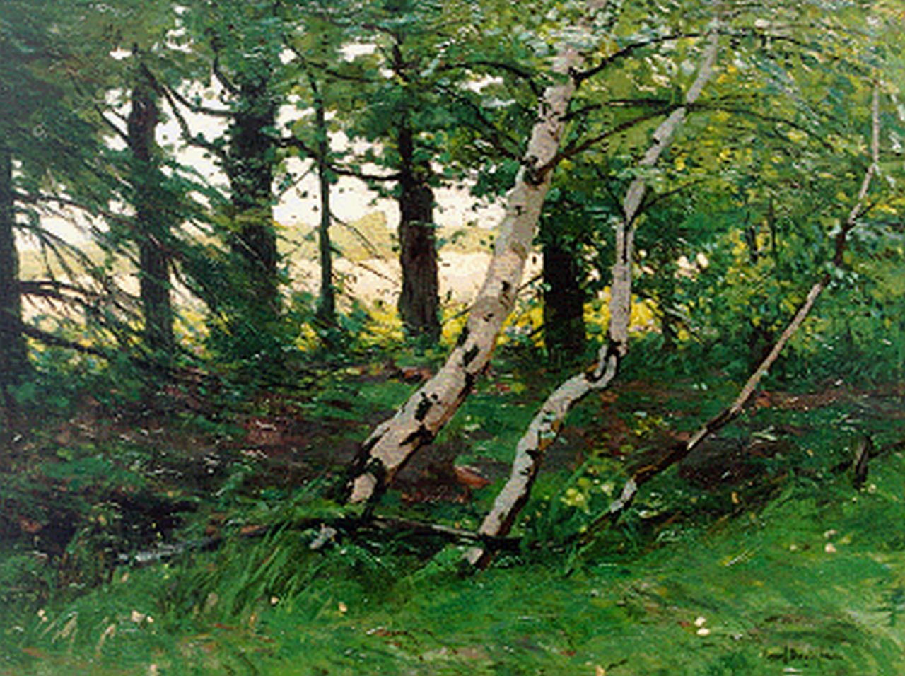 Bodifée J.P.P.  | Johannes Petrus Paulus 'Paul' Bodifée, A forest landscape, Öl auf Leinwand 38,2 x 50,5 cm, signed l.r.