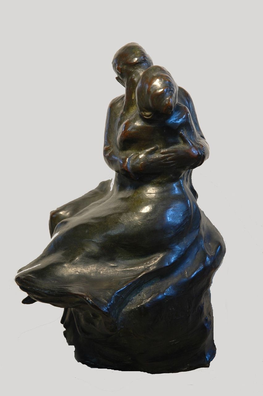 Müllner J.  | Josef Müllner, The kiss, Bronze 25,5 x 14,5 cm, gesigneerd gesigneerd op zijkant basis