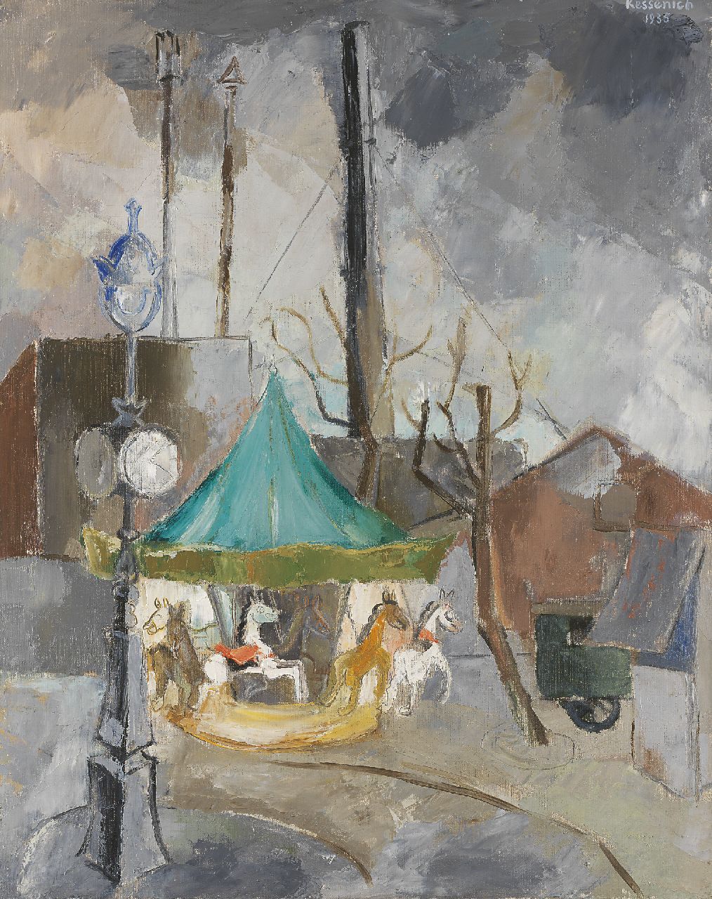 Judy Michiels van Kessenich | A merry-go-round in Paris, Öl auf Leinwand, 81,5 x 65,5 cm, signed u.r. und dated 1935