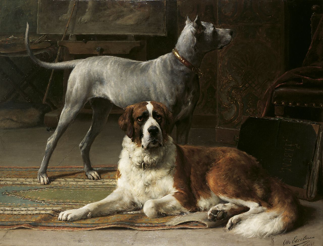 Eerelman O.  | Otto Eerelman, l'Atelier du Peintre, Öl auf Leinwand 131,0 x 171,2 cm, signed l.r. und dated 1893